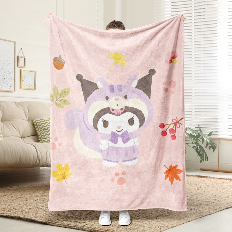 Christmas Throw Blanket - Sanrio Blanket Cozy Pink Fleece Blanket