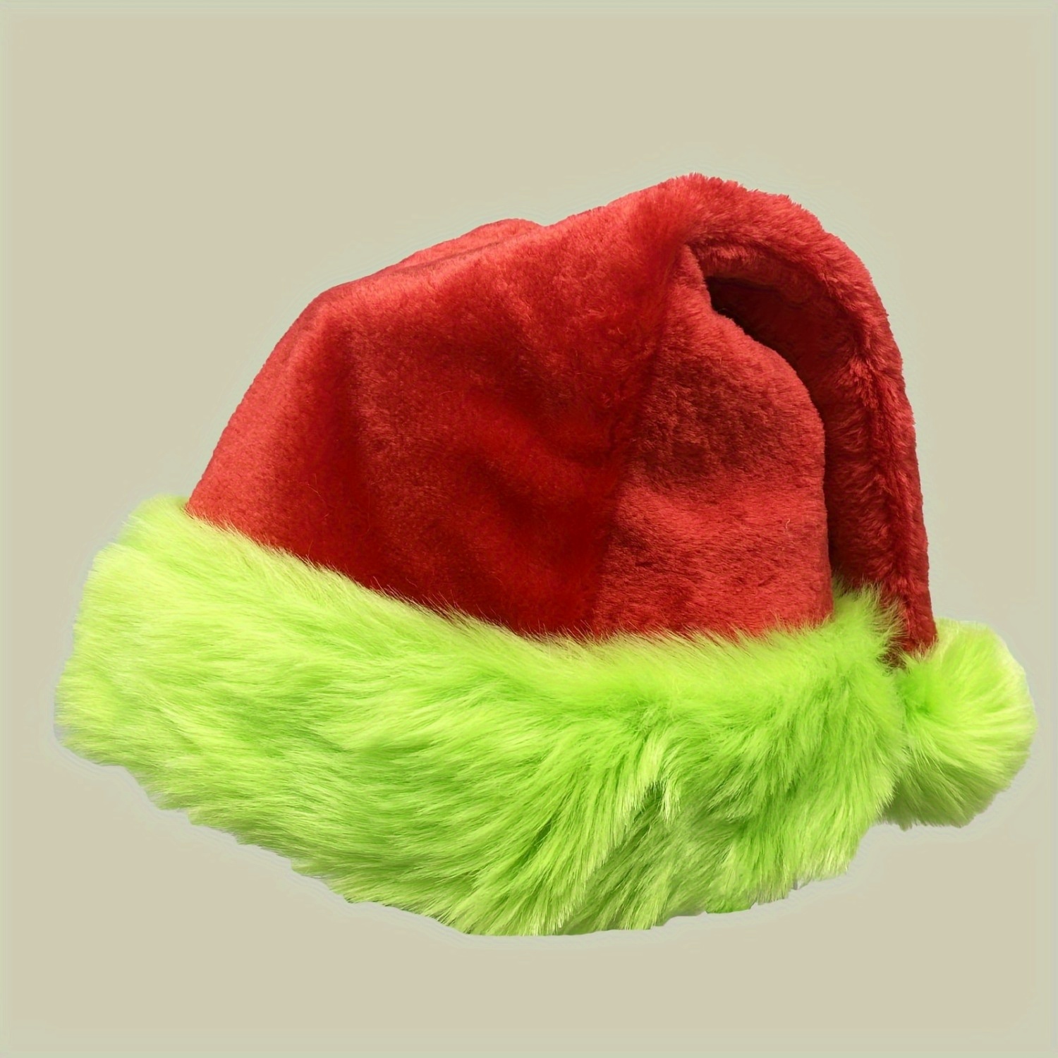 Fluorescent Green Edge Red San - đánh giá và giá Santa Hat Plush