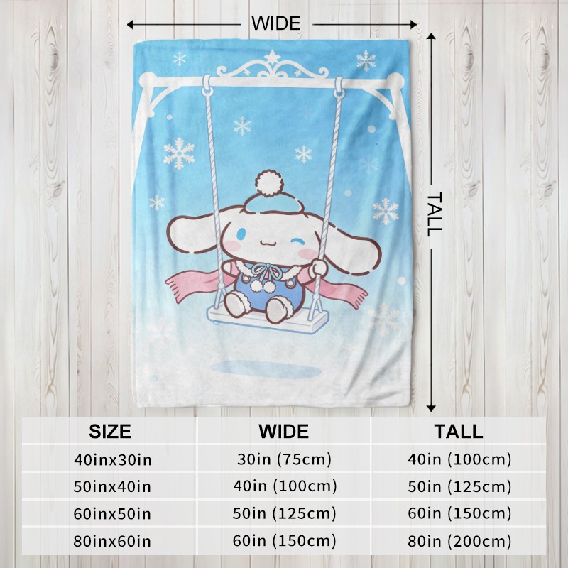 Sanrio Blanket Cinnamoroll Win - đánh giá và giá Christmas Throw Blanket
