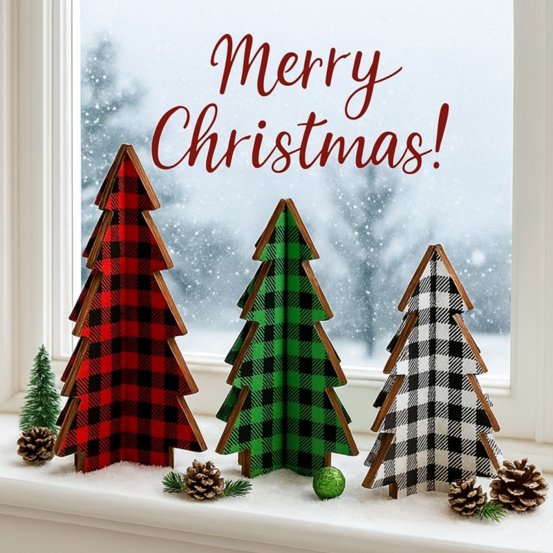 3 Pieces Christmas Decor Plaid - đánh giá và giá Christmas Throw Blanket