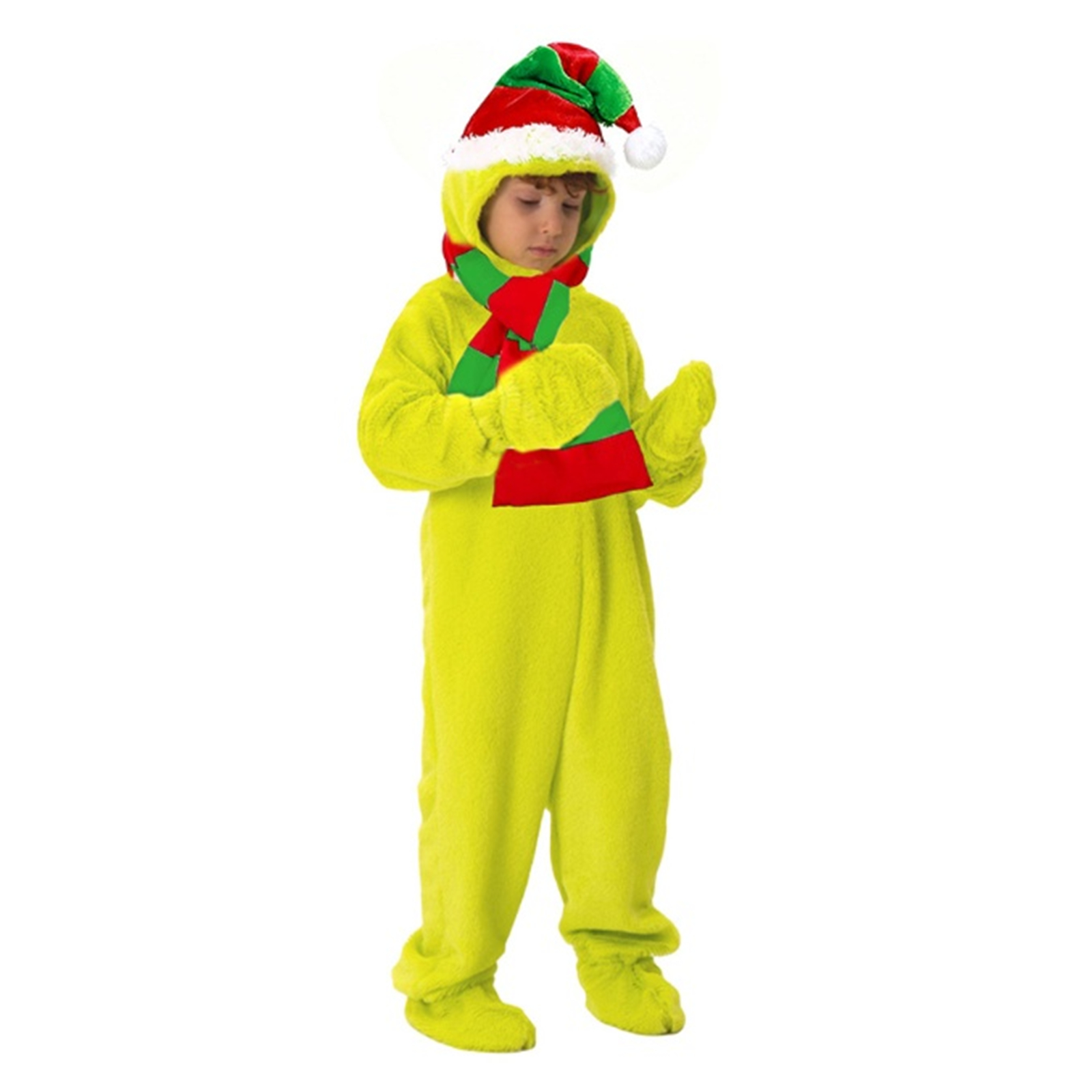 Kids Green Haired Monster Cosp - đánh giá và giá Santa Hat Plush
